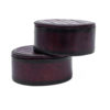 Round African Mini Leather Box