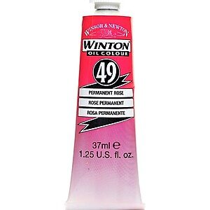 Winsor and Newton Winton Oil Color- 49 Permanent Rose 37ml
