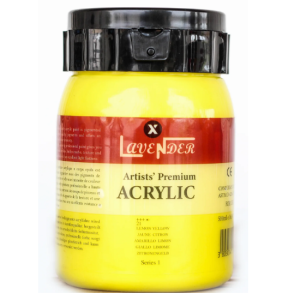 Lavender Acrylic Paint- Lemon Yellow 500ml